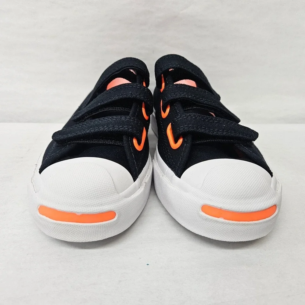 Converse Jack Purcell 3V OX Sneakers 168136C Black Total Orange Women's‎ Size 9
